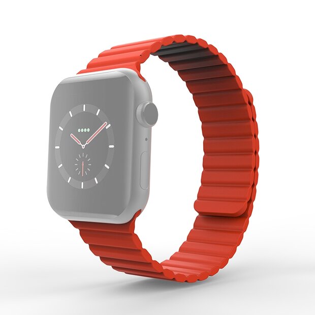 Silikon Loop Armband - Rot - Geeignet f&uuml;r Apple Watch 38mm / 40mm / 41mm / 42mm