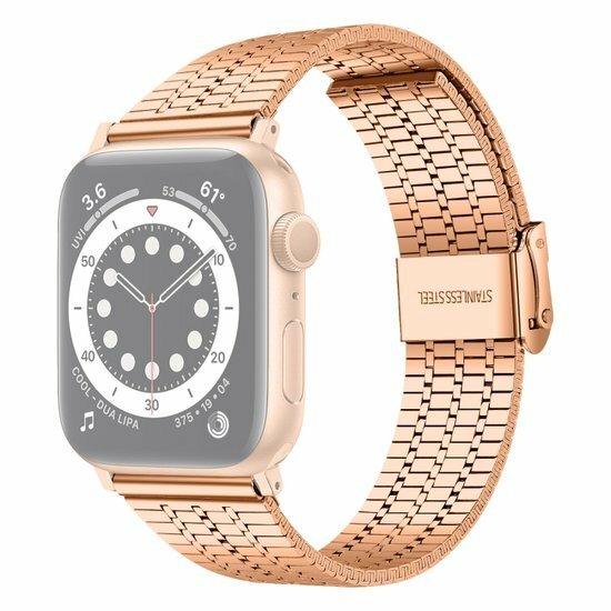 Metallband - Ros&eacute;gold - Geeignet f&uuml;r Apple Watch 38mm / 40mm / 41mm / 42mm