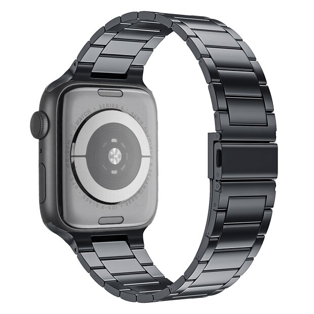 Stahlgliederarmband - Space Grau - Passend f&uuml;r Apple Watch 38mm / 40mm / 41mm / 42mm