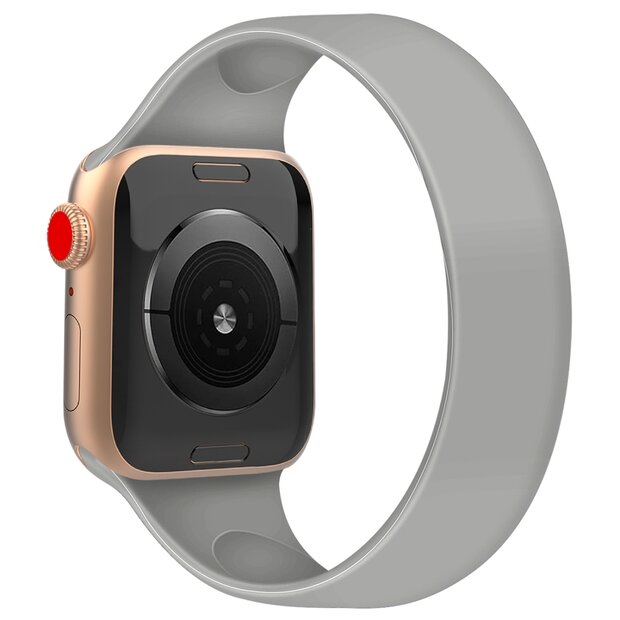 Solo Loop Link series Armband - Gr&ouml;&szlig;e: M - Grau - Geeignet f&uuml;r Apple Watch 38mm / 40mm / 41mm / 42mm