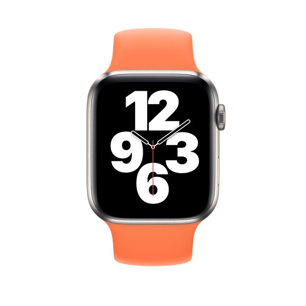 Solo Loop Link series Armband - Gr&ouml;&szlig;e: S - Orange - Geeignet f&uuml;r Apple Watch 38mm / 40mm / 41mm / 42mm