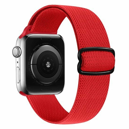 Solo Loop Nylonband - Rot - Geeignet f&uuml;r Apple Watch 38mm / 40mm / 41mm / 42mm