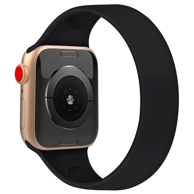 Solo Loop Link series Armband - Gr&ouml;&szlig;e: L - Schwarz - Geeignet f&uuml;r Apple Watch 44mm / 45mm / 46mm / 49mm