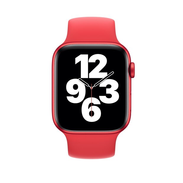 Solo Loop Link series Armband - Gr&ouml;&szlig;e: L - Rot - Geeignet f&uuml;r Apple Watch 38mm / 40mm / 41mm / 42mm