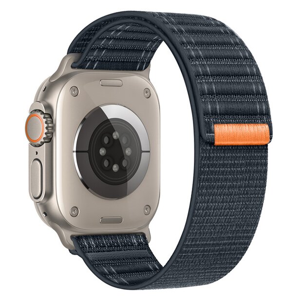 Nylon Wave Armband - Dunkelblau - Geeignet f&uuml;r Apple Watch 38mm / 40mm / 41mm / 42mm