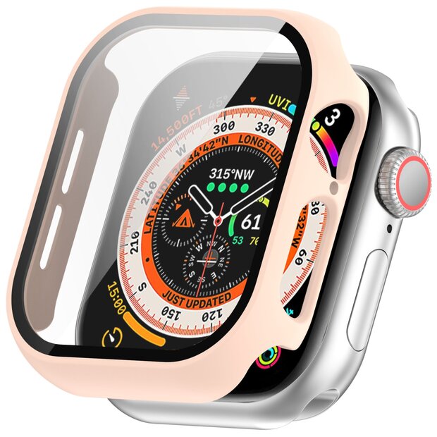 Apple Watch Hardcase Schutzh&uuml;lle &ndash; wasserdicht - Hellrosa - Geeignet f&uuml;r Apple Watch 46mm