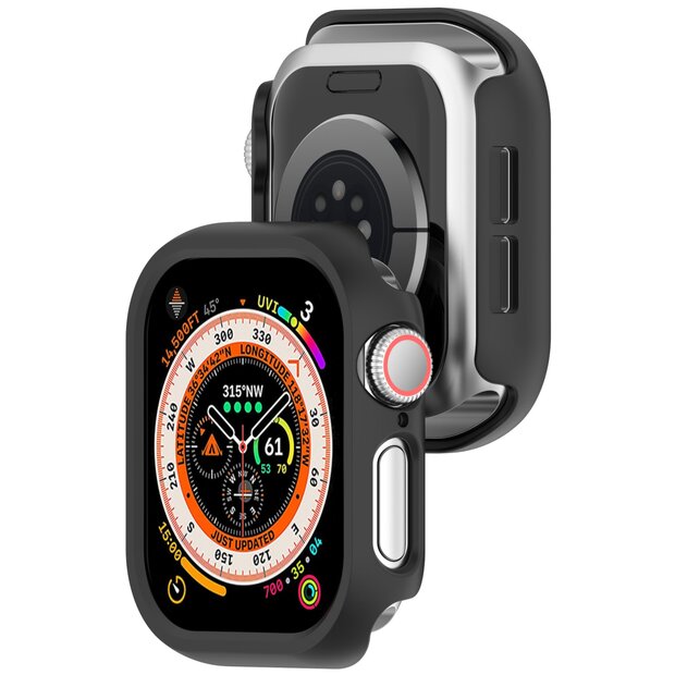 Hartschalengeh&auml;use 42mm (offene Vorderseite) - Schwarz - Geeignet f&uuml;r Apple Watch 42mm (Serie 10)