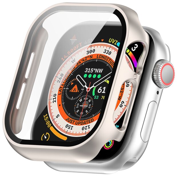 Apple Watch Hardcase Schutzh&uuml;lle &ndash; wasserdicht - Starlight - Geeignet f&uuml;r Apple Watch 42mm - Series 10