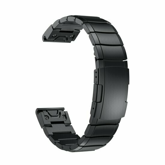 Edelstahlgliederarmband - Schwarz - Garmin Approach S60 &amp; S62 / Instinct / Instinct 2 (Solar)