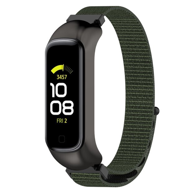 Nylon Sport Loop Armband - Dunkelgr&uuml;n - Samsung Galaxy Fit 2