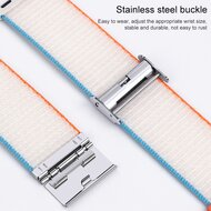 Nylonband mit Clipverschluss - Wei&szlig; - Geeignet f&uuml;r Apple Watch 38mm / 40mm / 41mm / 42mm