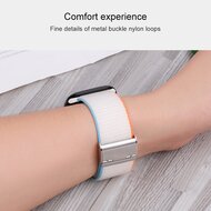 Nylonband mit Clipverschluss - Wei&szlig; - Geeignet f&uuml;r Apple Watch 38mm / 40mm / 41mm / 42mm