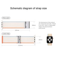 Nylonband mit Clipverschluss - Rot - Geeignet f&uuml;r Apple Watch 38mm / 40mm / 41mm / 42mm