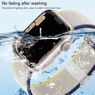 Nylonband mit Clipverschluss - Gr&uuml;n - Geeignet f&uuml;r Apple Watch 38mm / 40mm / 41mm / 42mm