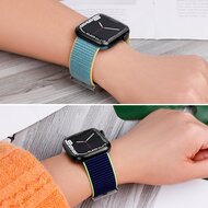 Nylonband mit Clipverschluss - Gr&uuml;n - Geeignet f&uuml;r Apple Watch 38mm / 40mm / 41mm / 42mm