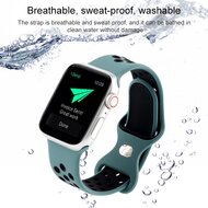 Sportarmband mit zus&auml;tzlicher Schlaufe - Wei&szlig; + Schwarz - Geeignet f&uuml;r Apple Watch 38mm / 40mm / 41mm / 42mm