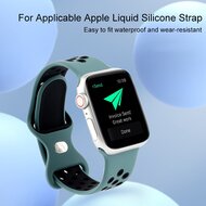 Sportarmband mit zus&auml;tzlicher Schlaufe - Wei&szlig; + Schwarz - Geeignet f&uuml;r Apple Watch 38mm / 40mm / 41mm / 42mm