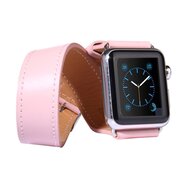 Kakapi Double Strap Armband - Pink - Geeignet f&uuml;r Apple Watch 38mm / 40mm / 41mm / 42mm