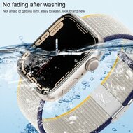 Nylonband mit Clipverschluss - Gr&uuml;n - Geeignet f&uuml;r Apple Watch 44mm / 45mm / 46mm / 49mm