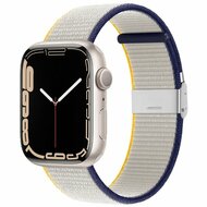 Nylonband mit Clipverschluss - Wei&szlig; - Geeignet f&uuml;r Apple Watch 44mm / 45mm / 46mm / 49mm