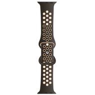 Sportarmband mit zus&auml;tzlicher Schlaufe - Dunkelbraun + Hellbraun - Geeignet f&uuml;r Apple Watch 44mm / 45mm / 46mm / 49mm