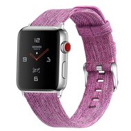 Leinenarmband - Lila - Geeignet f&uuml;r Apple Watch 44mm / 45mm / 46mm / 49mm