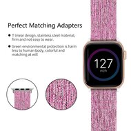 Leinenarmband - Lila - Geeignet f&uuml;r Apple Watch 44mm / 45mm / 46mm / 49mm
