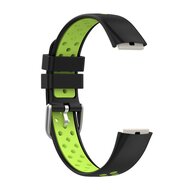 Fitbit Luxe - Silikon-Sportband - Gr&ouml;&szlig;e: Large - Schwarz + Neongr&uuml;n