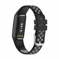 Fitbit Luxe - Silikon-Sportband - Gr&ouml;&szlig;e: Large - Schwarz + Grau