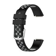 Fitbit Luxe - Silikon-Sportband - Gr&ouml;&szlig;e: Large - Schwarz + Grau