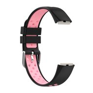 Fitbit Luxe - Silikon-Sportband - Gr&ouml;&szlig;e: Large - Schwarz + rosa