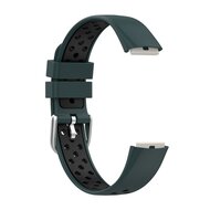 Fitbit Luxe - Silikon-Sportband - Gr&ouml;&szlig;e: Large - Dunkelgr&uuml;n + Schwarz
