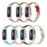 Fitbit Luxe - Lederband - Gr&ouml;&szlig;e: Gro&szlig; - Rot