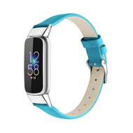 Fitbit Luxe - Lederband - Gr&ouml;&szlig;e: Klein - Blau