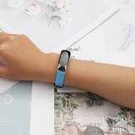 Fitbit Luxe - Lederband - Gr&ouml;&szlig;e: Klein - Blau