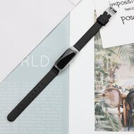 Fitbit Luxe - Lederband - Gr&ouml;&szlig;e: Klein - Schwarz