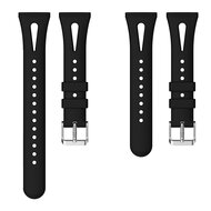 Fitbit Versa 3 &amp; 4 / Sense 1 &amp; 2 - Sportband Teardrop Design - Klein - Schwarz
