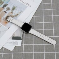 Fitbit Versa 3/4 &amp; Sense 1/2 Lederband - Wei&szlig;