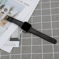 Fitbit Versa 3/4 &amp; Sense 1/2 Lederband - Schwarz