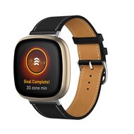 Fitbit Versa 3/4 &amp; Sense 1/2 Lederband - Schwarz