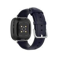 Fitbit Versa 3/4 &amp; Sense 1/2 Lederband - Dunkelblau