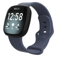 Fitbit Versa 3 &amp; 4 / Sense 1 &amp; 2 Sportband - Grau-Blau - Gr&ouml;&szlig;e: M/L