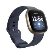 Fitbit Versa 3 &amp; 4 / Sense 1 &amp; 2 Sportband - Grau-Blau - Gr&ouml;&szlig;e: M/L