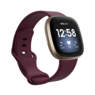 Fitbit Versa 3 &amp; 4 / Sense 1 &amp; 2 Sportarmband - Weinrot - Gr&ouml;&szlig;e: M/L