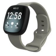 Fitbit Versa 3 &amp; 4 / Sense 1 &amp; 2 Sportarmband - Grau - Gr&ouml;&szlig;e: M/L