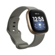 Fitbit Versa 3 &amp; 4 / Sense 1 &amp; 2 Sportarmband - Grau - Gr&ouml;&szlig;e: S/M