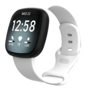 Fitbit Versa 3 &amp; 4 / Sense 1 &amp; 2 Sportarmband - Wei&szlig; - Gr&ouml;&szlig;e: S/M