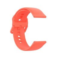 Fitbit Versa 1 / 2 &amp; Lite Silikon-Sportband mit Schnallenverschluss - Coral Orange - Gr&ouml;&szlig;e: Small