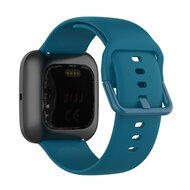 Fitbit Versa 1 / 2 &amp; Lite Silikon-Sportband mit Schnallenverschluss - Blau - Gr&ouml;&szlig;e: Klein