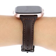 Fitbit Versa 1 / 2 &amp; Lite Lederband - Dunkelbraun